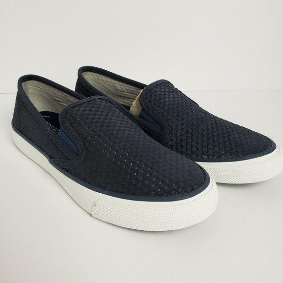 Sperry Seaside Embossed Navy Women's Casual Shoes - Picture 1 of 6